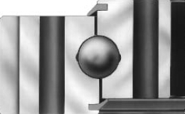 Three types of four point contact ball slewing bearing Três tipos de rolamento giratório de esferas de quatro pontos de contato