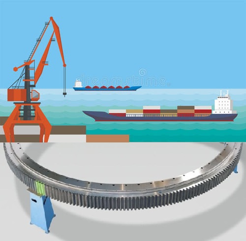 Rolamento de giro do guindaste portu&aacute;rio