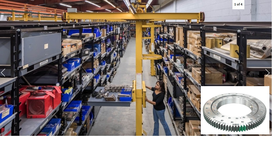 Rolamento de anel girat&oacute;rio de esferas de contato de quatro pontos de tamanho m&eacute;dio para selecionador de estoque de armaz&eacute;m