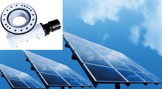 Unidade de giro pequena para rastreador solar