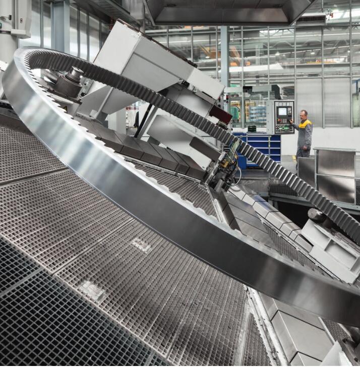 Engrenagem interna de rolamento de giro de esferas de carreira &uacute;nica de grande di&acirc;metro