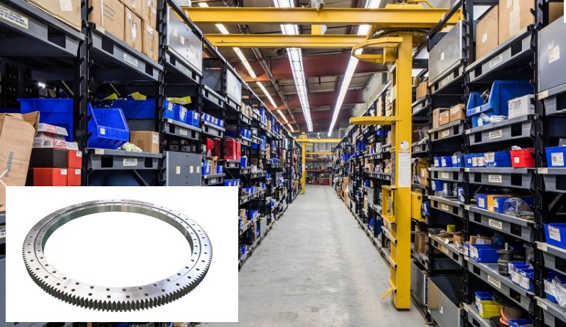 Rolamento de anel girat&oacute;rio de esferas de contato de quatro pontos de tamanho m&eacute;dio para selecionador de estoque de armaz&eacute;m