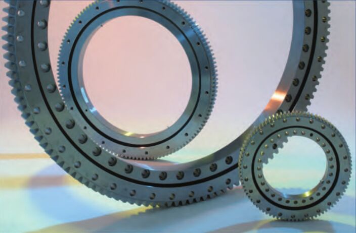 Rolamento girat&oacute;rio de esferas de quatro pontos de contato de uma carreira