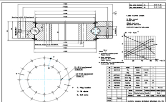 desenho do rolamento do anel de giro