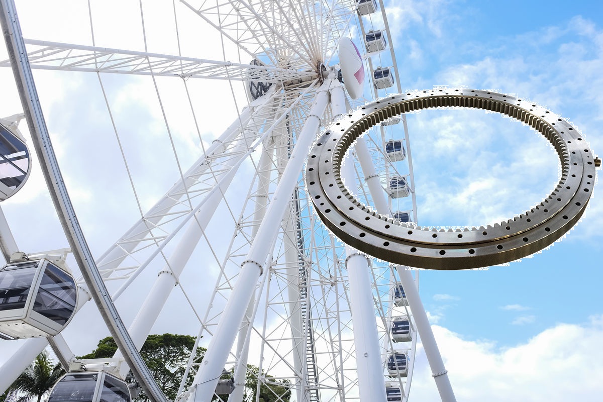 Engrenagem interna de esferas de linha &uacute;nica para servi&ccedil;o pesado rolamento de giro de tamanho grande para roda gigante (2)